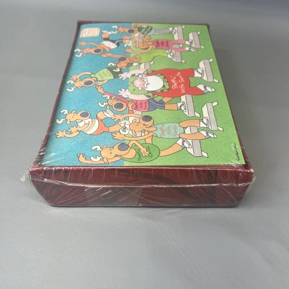 Gibson Santa Workout Vintage Christmas Cards Set of 20 NOS Made in USA Sealed